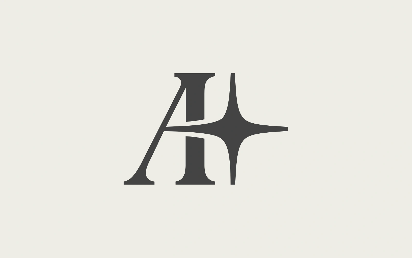American Terawatt open monogram on warm gray